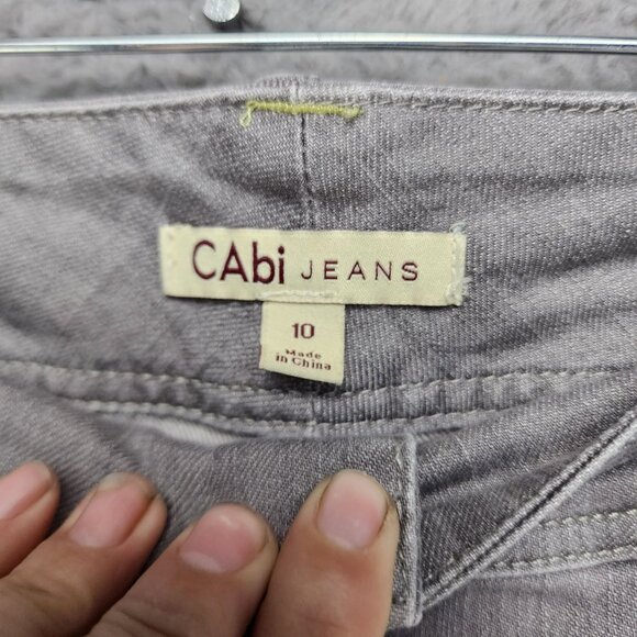 Cabi Jeans Womens 10 Gray Lou Lou Style 332 Stretch Straight Denim - Picture 3 of 12